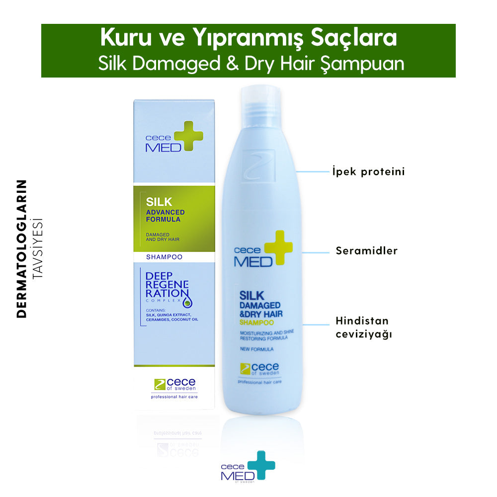 Kuru, Yıpranmış ve Boyalı Saçlar İçin Silk Şampuan-3100